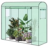 WOLTU Gewächshaus, Foliengewächshaus Winterfest für Aufzucht Tomaten Gemüse Blumen, Tomatenhaus...