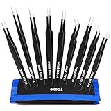 XOOL Pinzetten Set, 9-teilig Präzisions-Pinzette, Antistatische ESD-Sicherheit Edelstahl...