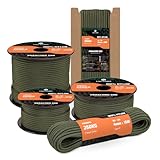 Kamu Synber 550 Paracord 4mm 10m Typ III Schnur 7 Stränge Nylon Seil Fallschirmschnur für Basteln,...