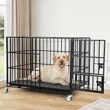 137cm Schwerlastiger Hunde-Käfig Aus Metall Mit 3 Türen, Ausbruchssicherer Innen-Transportkäfig...