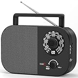 Tragbares Radio AM,FM,SW,UKW Kofferradio Netz und Batteriebetrieb, mit Bestem Empfang, Eingebautem...