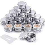 20 Stück Aluminium Leer Döschen Rund Reise Cremedose Tiegel für Creme Lotion Masken Kosmetik...