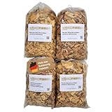 Landree Räucherchips Set 4 x 2 Liter, Räucherspäne, Räuchermehl Kirsche, Buche, Schwarzwälder,...