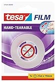 tesa film von Hand einreißbar, 25m x 19mm, 1 Rolle im Blister