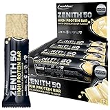 IronMaxx Zenith 50 XL High Protein Bar - White Chocolate Crisp 12 x 100g | Eiweißriegel mit 50%...