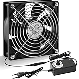 Joycabin 120mm Gehäuselüfter, 12V Lüfter, Computer Lüfter mit Geschwindigkeitskontrolle, PC...