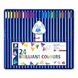 STAEDTLER 157 SB24 ergo soft Buntstifte (erhöhte Bruchfestigkeit, dreikant, ABS-System, rutschfeste...