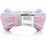 Paracord 550 Rainbow Seil für Armband, Leine, Halsband, Nylon-Seil, Pastell-Regenbogen, 30 Meter