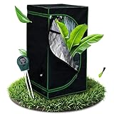 Melko - Growbox 60x60x120 cm Set mit 3-in-1 Messgerät - Licht- & wasserdichtes Growzelt aus...