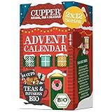 Cupper Bio Tee Adventskalender 2025, Geschenk Weihnachten, Weihnachtskalender ohne Schokolade mit 24...