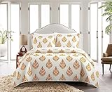 Chic Home Breana 3-teiliges Bettwäsche-Set mit floralem Medaillon-Druck, inkl. Kissenbezüge,...