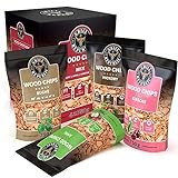 Premium Wood Chips Mix (Hickory, Apfel, Buche und Kirsche) für optimales Raucharoma beim...