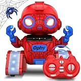 Ophy Roboter Kinder Spielzeug Spider, wiederaufladbar und projizierbar, RC-Roboter mit LED-Augen und...