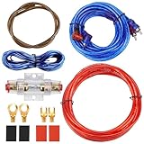 Kfz Verstärker Kabelsatz Anschluss Set 10GA Subwoofer Kabel Set 1500w Endstufe Kabel Set Auto...