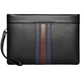 Eshow Handgelenktasche Herren, Handtasche klein, Geldbörsentasche aus PU Leder, Clutch Tasche mit...