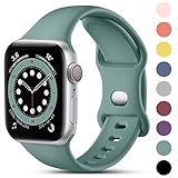 CeMiKa Kompatibel mit Apple Watch Armband 38mm 40mm 41mm, Ersatz Silikon Sport Armbänder Kompatibel...