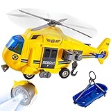 HERSITY Hubschrauber Kinder mit Drehpropeller, Flugzeug Spielzeug Groß Licht und Sound Helikopter...