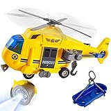 HERSITY Hubschrauber Kinder mit Drehpropeller, Flugzeug Spielzeug Groß Licht und Sound Helikopter...