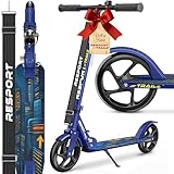 RE:SPORT® Cityroller für Kinder & Erwachsene mit Klingel & Tragegurt | Tretroller Scooter...