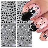 Mrltau 4 Blätter Katze Nagelsticker, Nagelsticker Selbstklebend, Nail Art, Nagel Stickers,...