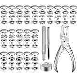 realitulationax 200 pcs Druckknopf set mit zange metall, Druckknöpfe ohne nähen für bettwäsche,...