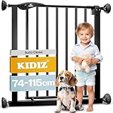 Kidiz® Türschutzgitter Absperrgitter Treppengitter Kindergitter | Gitter Haustier | ohne Bohren |...