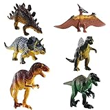 FOGAWA 6 Stück Dinosaurier Spielzeug Set Dinosaurier Figuren Kinder Realistische Dinos Spielzeug...