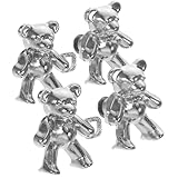 DECHOUS 2 Paar Verstellbare Jeansknöpfe aus Metall Hosenbundspanner mit Abnehmbarem Bärenmotiv...