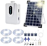 Solar Sauerstoffpumpe, 7W Solar Teichbelüfter mit 6000mAh Akku, Solarladen sind verfügbar und...