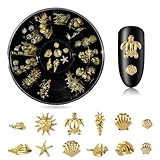 CPJJ Nail Charms Gold, Nail Charms, Charms Nägel, Nail Art Charms, 3D Gold Seesterne Shell Nail Art...
