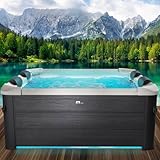 BRAST® Whirlpool MSpa Oslo mit Fester Außenwand | LED-Beleuchtung mit 20 einstellbaren Farben für...