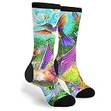 Kolibri Und Schmetterling Unisex Wintersocken Schweißableiten Wandersocken Atmungsaktiv...