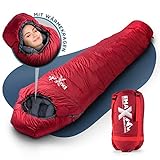 EMAX | Outdoor Mumienschlafsack – 230cm Schlafsack Winter -10° C - Kompakter Schlafsack Outdoor...