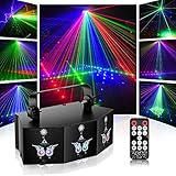 Discolicht Partylicht,DMX 9 Lens LED RGB Bühne Licht Stroboskop Beleuchtung Effekt Dj Projektor mit...