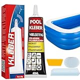 HuakChai Pool Reparaturset, Pooll Flicken Wasserdicht, Poolfolie Reparaturset, Poo Kleber für...
