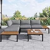 Jtyca Balkonmöbel Set, Gartenmöbel Set mit Verzinktem Stahl, Lounge Möbel Outdoor, 3-Teiliges, 2...