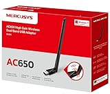 TP-Link MERCUSYS MU6H AC650 WiFi-USB-Adapter mit hoher Verstärkung, WLAN-Stick, Dual-Band, 200 Mbps...