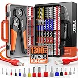 Crimpzangen Aderendhülsen Set, Preciva Crimpzange 0,08-16mm² Aderendhülsenzange mit 350 Twin und...