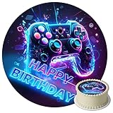 J&M DECO Tortenaufleger Gamer – essbare Kuchendeko Ø 20 cm – Tortenbild mit Gaming-Motiv für...