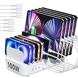 SooPii Ladestation Mehrere Geräte,100W PD Iadestation 10 Port,lPad Ladestation Mehrere Geräte...