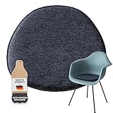 easy and green Sitzkissen Filz Oval mit Antirutsch-Beschichtung - Made in Germany - Stuhlkissen aus...