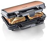 Bestron XL Sandwichmaker, Antihaftbeschichteter Sandwich-Toaster für 2 Sandwiches, inkl....
