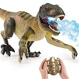 PREBOX Ferngesteuerter Dinosaurier Spielzeug für Jungen, RC Dino Roboter mit Brüllen,...