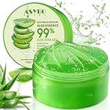 ASYBO 300 ML Aloe Vera Gel – 99% reine Aloe Vera Feuchtigkeitscreme für Gesicht und Körper,...