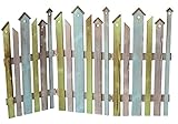 dekorativer farbiger Dekozaun Holz-Zaun Jäger-Zaun 3 Elemente zum klappen - ca. 120 cm lang x 75 cm...