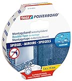 tesa Powerbond MIRROR - Doppelseitiges Montageband zur Fixierung von Spiegeln -...