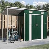 Emmtore Gartenhaus, Geräteschuppen mit Schleppdach Schrägdach, Gerätehaus für Gartengeräte...