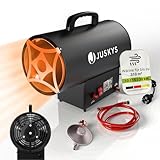 Juskys Gasheizgebläse – mobiler Gasheizer 10 kW mit Piezozündung, Heißluftgenerator, leichtes...
