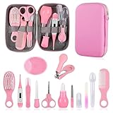 Baby-Pflegeset, Sicherheitspflege-Set für Kleinkinder mit Haarbürste, Kamm, Nagelknipser,...