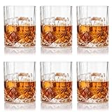 WinGluge 6 Stück Whiskey Glas, 330ml Wassergläser, Whiskeyglas Geschenke Spülmaschinenfest,...
